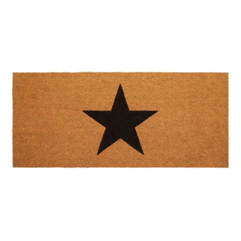 Image of Premier Housewares Big Black Star Extra Large Doormat Natural
