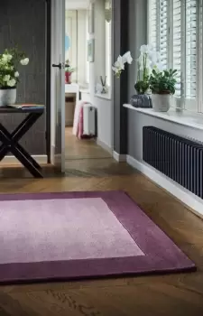 Image of Origins Borders Wool Rug - Size: 120x170cm - Purple