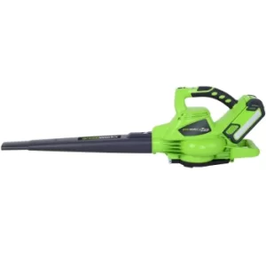 Image of Greenworks GD40BV 40v Cordless Brushless Garden Vacuum and Leaf Blower 2 x 2ah Li-ion Charger