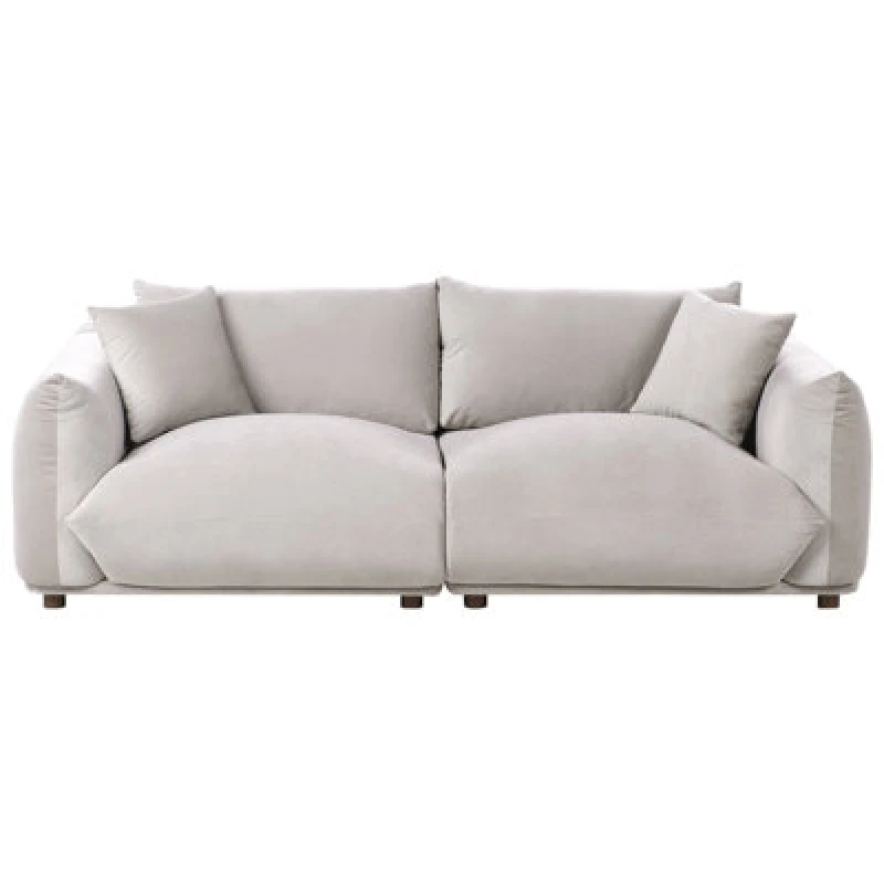 Image of Beliani Sofa 3 Seater Luvos Velvet Taupe