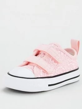 Image of Converse Chuck Taylor All Star Crochet Ox Toddler Trainer - Pink, Size 5