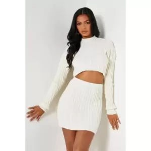 Image of I Saw It First Cable Knit Mini Skirt - White