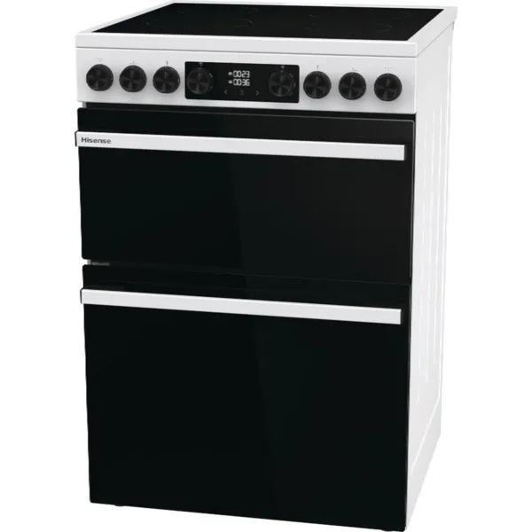 Image of Hisense Hi6 Max HDCEC6C20W 60cm Electric Cooker with Ceramic Hob - White - A Rated