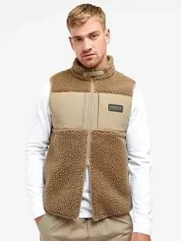 Image of Barbour International Condition Fleece Gilet - Beige, Beige Size M Men