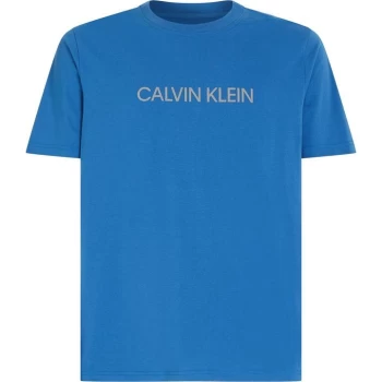 Image of Calvin Klein Performance Essential Logo T Shirt - Bright Colbalt