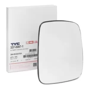 Image of TYC Wing Mirror Glass 337-0087-1 Side Mirror Glass,Mirror Glass VW,Transporter IV Bus (70B, 70C, 7DB, 7DK, 70J, 70K, 7DC, 7DJ)