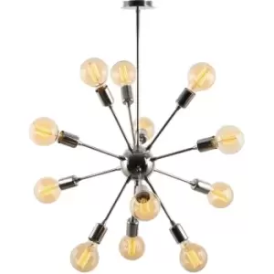 Image of Cristal Model 31 Deco 10-light Sputnik Sphere Chrome Chandelier