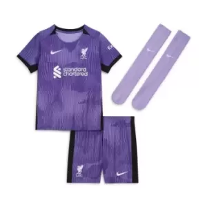 Image of Nike Liverpool Third Minikit 2023 2024 Infants - Purple