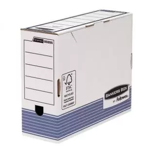 Image of Bankers Box 100mm A4 Transfer File - Blue Pack of 10 33614J