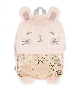 Image of Accessorize Girls Bella Bunny Fluffy Backpack - Pink