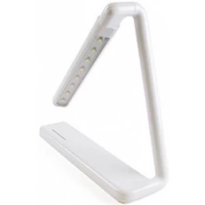 Image of Lloytron 2W LED Gamma USB Rechargeable Flexi Neck Desk Lamp White New