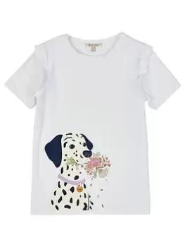 Image of Barbour Girls Littlebury T-Shirt - White, Size Age: 10-11 Years, Women