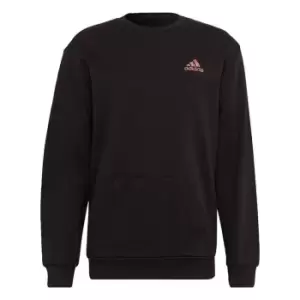 Image of adidas Stadium Fleece Badge of Sport Sweatshirt Mens - Black