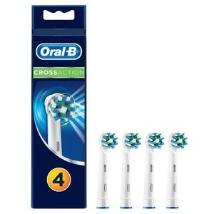 Image of Oral B Cross Action Replacement Electric Heads Toothbrush 4Pcs