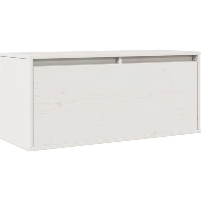 Image of VIDAXL Wall Cabinet White 80x30x35cm Solid Wood Pine Vidaxl 8720286840498