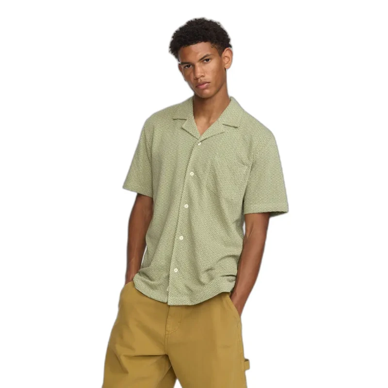 Image of Revolution Shirt Revolution Jaquard Cuban Vert Unisex S