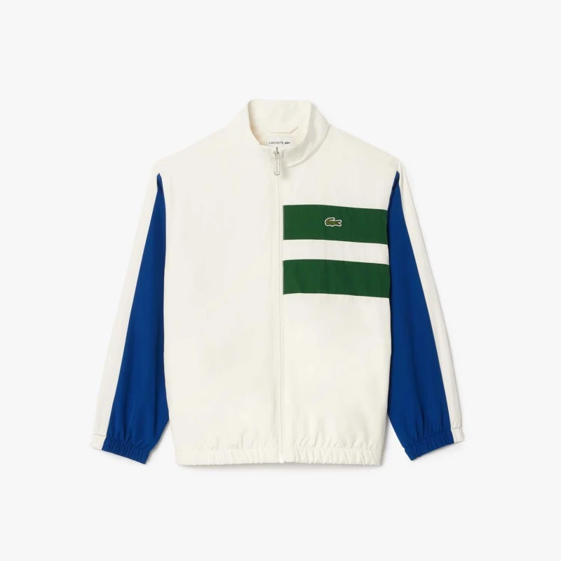 Image of Lacoste Sportsuit Zip-Up Track Jacket Cream male 6