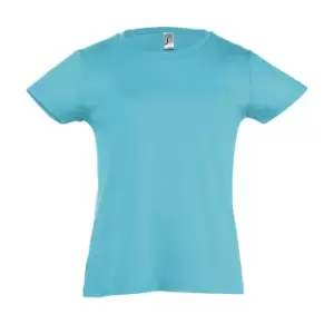 Image of SOLS Girls Cherry Short Sleeve T-Shirt (8yrs) (Blue Atoll)