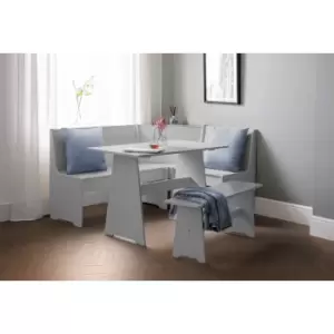 Image of Julian Bowen Newport Corner Dining Set With Storage Bench Dove Grey