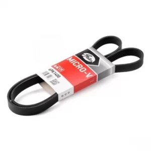 Image of GATES Poly V-Belt RENAULT,HYUNDAI,TOYOTA 6PK1400 04792409AC,04892748AA,4892748AA Ribbed Belt,V Ribbed Belt,Multi V Belt,Poly Belt,V-Ribbed Belts