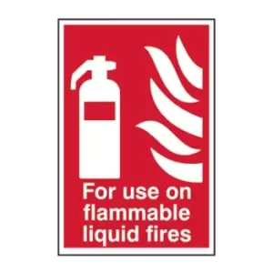 Image of For Use on All Flammable Liquid Fires - PVC (200 x 300mm)