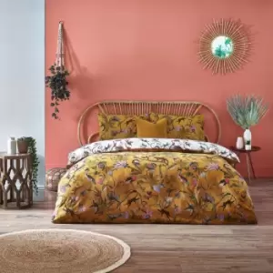 Image of Furn. Wildlings Double Duvet Cover Set Cotton Ochre