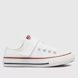 Image of Converse White Lo 1v Easy-on Junior Trainers