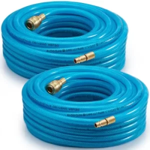 Image of Compressed Air Hose 10m 15m 30m PVC Pneumatic Pipe Coupling Compressor Rubber 2x 15 Meter (de)