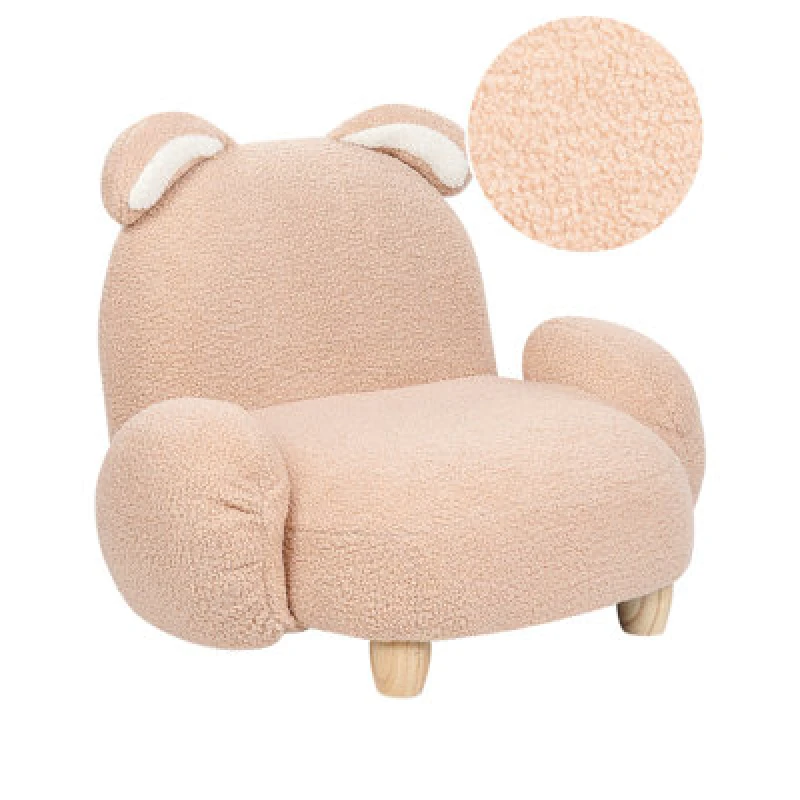 Image of Beliani Kids Armchair Rabbit Kanna Boucle Beige