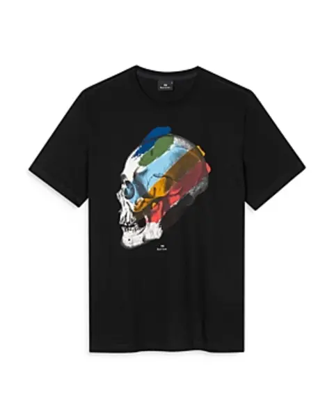 Image of Ps Paul Smith Striped Skull Short Sleeve Tee
