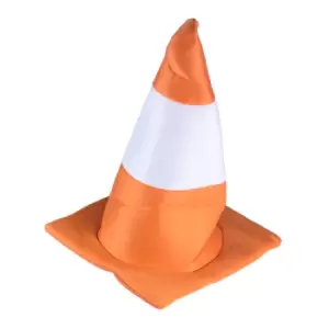 Image of Bristol Novelty Unisex Traffic Cone Hat (One Size) (Orange/White)