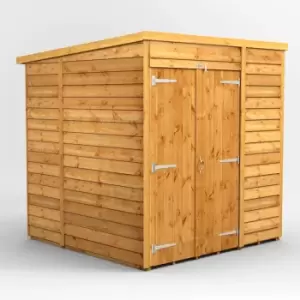 Image of 6X6 Power Overlap Pent Windowless Double Door Shed