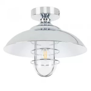Image of Mitchell Polished Chrome Semi-Flush Ceiling Light