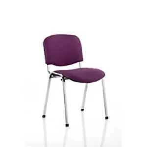 Image of Dynamic Stacking Chair ISO Seat Tansy Purple Without Arms Fabric Pack of 4