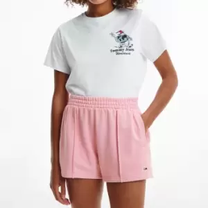 Image of Tommy Jeans Womens Tjw Tommy Essential Shorts - Fresh Pink - S