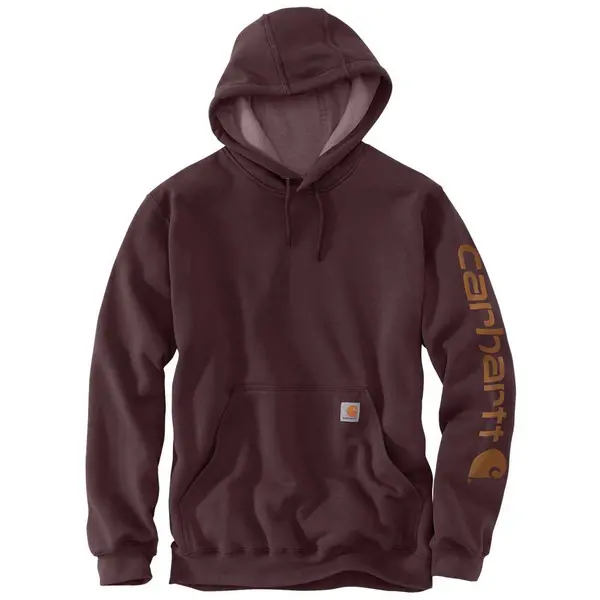Image of Carhartt Midweight Sleeve Logo Hoodie, purple, Size L
