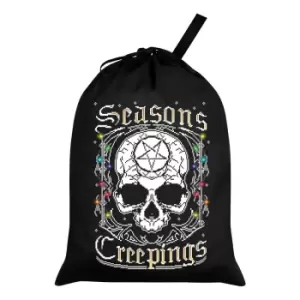 Image of Grindstore Seasons Creepings Christmas Santa Sack (One Size) (Black/White)