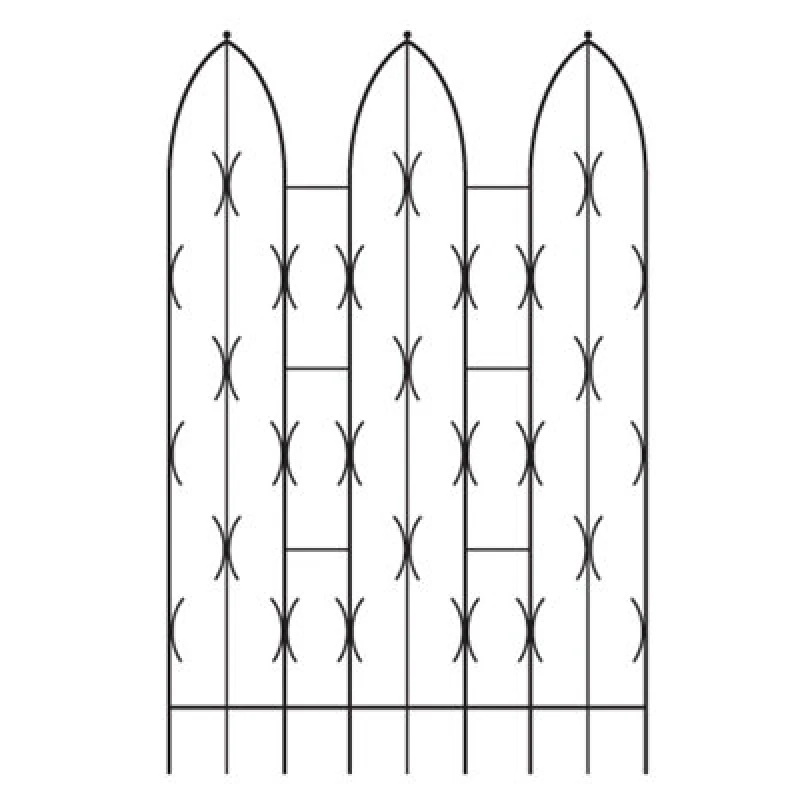 Image of Poppy Forge Double Gothic Screen Bare Metal/ready To Rust - Steel - L2 X W58 X H180 Cm