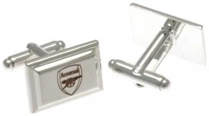 Image of Silver Plated Arsenal Crest Cufflinks.