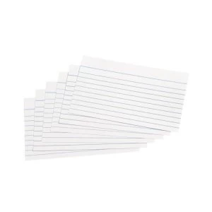 Image of 5 Star Office Record Cards Ruled Both Sides 5x3in 127x76mm White Pack 100