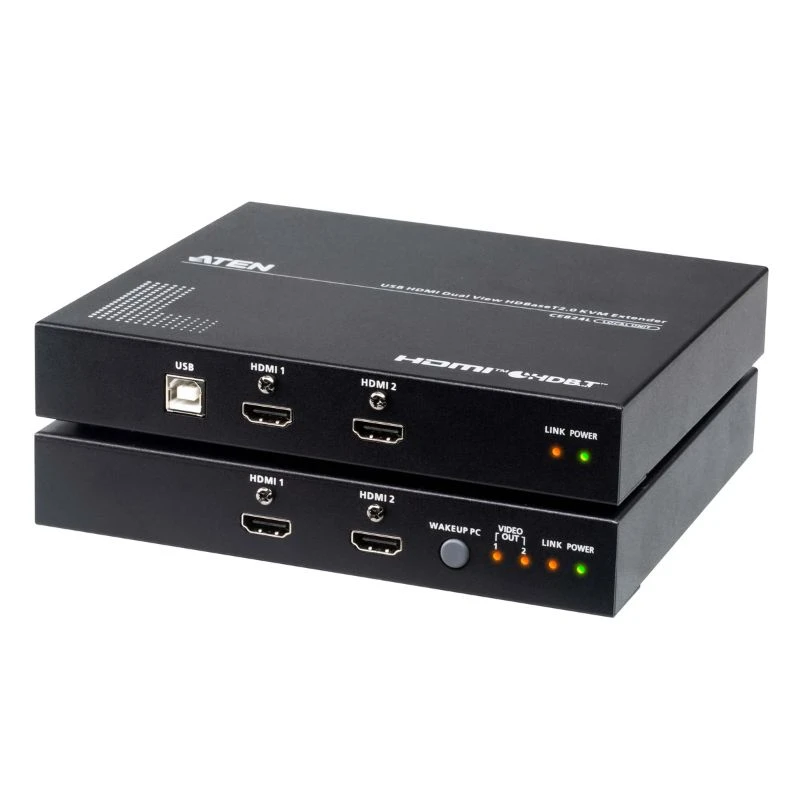 Image of ATEN USB HDMI Dual View HDBaseT2.0 KVM Extender