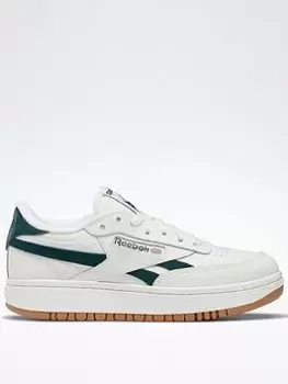 Image of Reebok Club C Double Revenge Shoes, White/Green, Size 3, Women