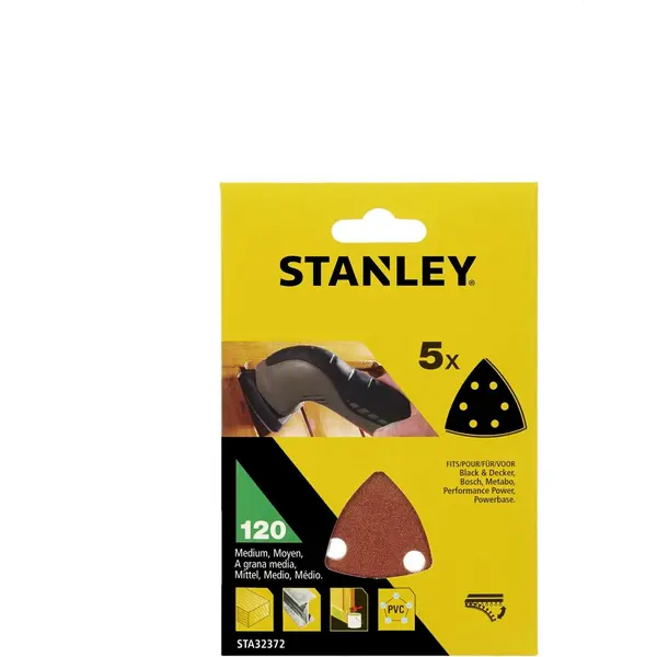 Image of Stanley Detail Head Sanding Sheets 120G - STA32372-XJ