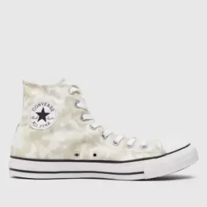 Image of Converse Light Grey Dip Dye Hi Trainers