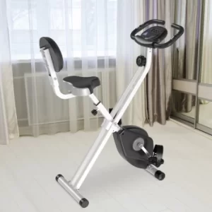 Image of HOMCOM Steel Manual Resistance Exercise Bike w/ LCD Monitor Black