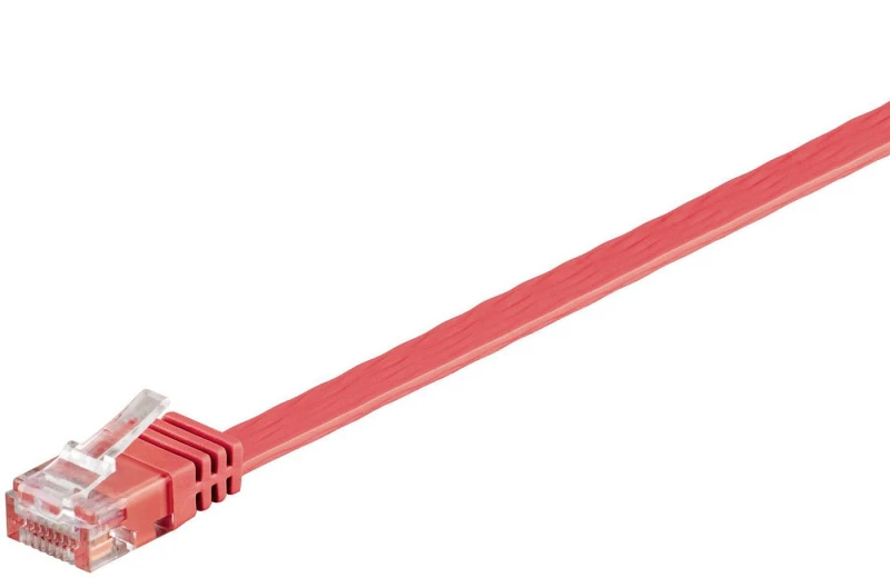 Image of Microconnect V-UTP601R-FLAT networking cable Red 1m Cat6 U/UTP (UTP)