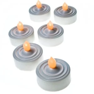Image of Robert Dyas Christmas Flickering LED Tea Lights - Pack of 6