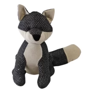 Image of Grey Fabric Fox Doorstop