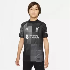 Image of Nike Liverpool Home Goalkeeper Shirt 2021 2022 Junior - Black