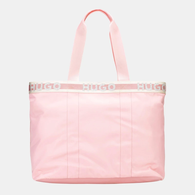 Image of Hugo Branding Tote Bag - Pink Pink One Size